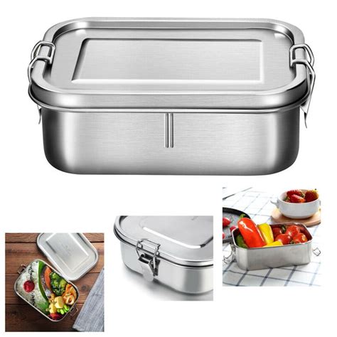 bento lunch box metal|stainless steel bento box large.